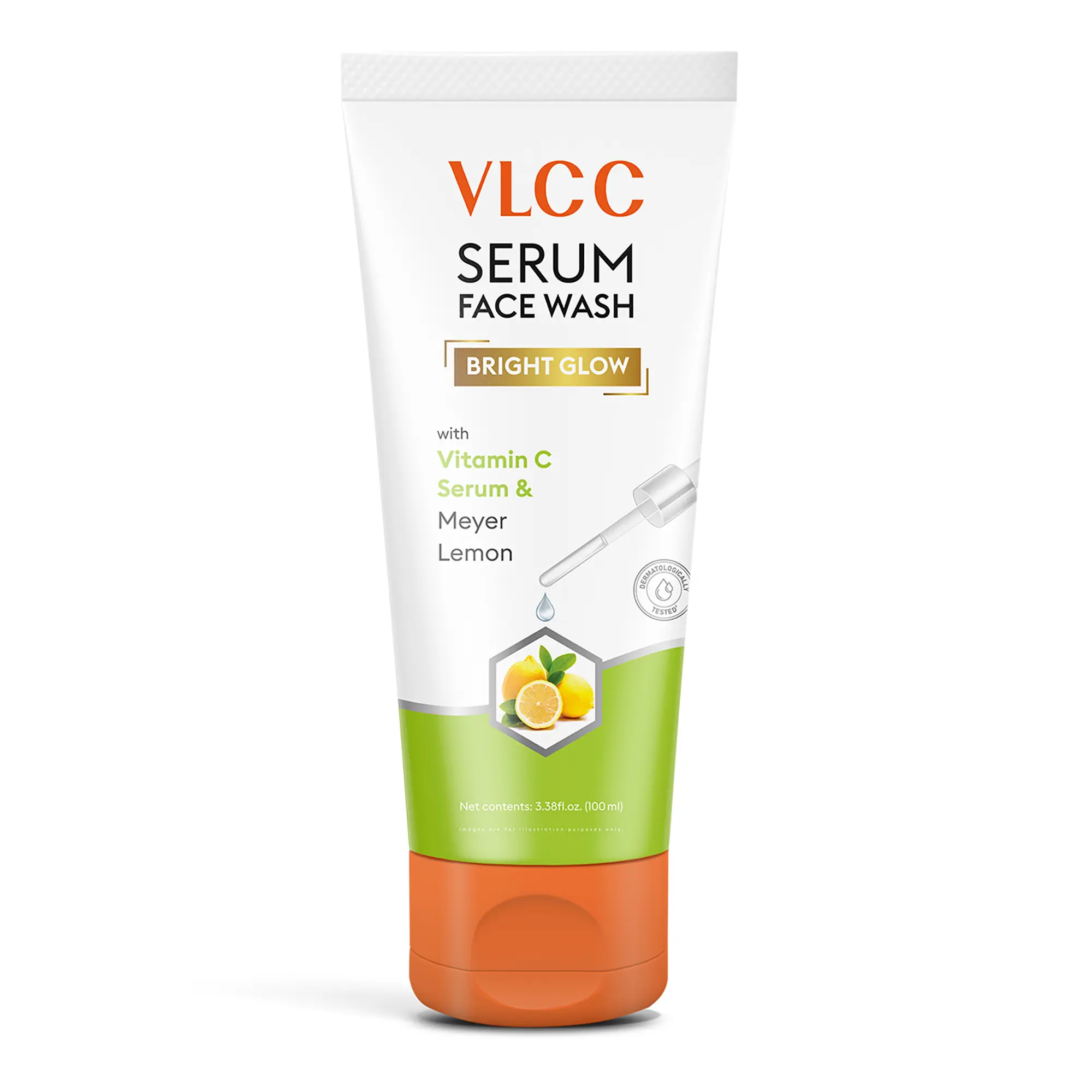 VLCC Serum Face Wash - Vitamin C Facial Cleanser with Meyer Lemon - Gentle Face Cleanser for All Skin Types - Paraben Free, Cruelty Free - 3.38 oz