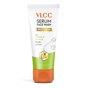 VLCC Serum Face Wash - Vitamin C Facial Cleanser with Meyer Lemon - Gentle Face Cleanser for All Skin Types - Paraben Free, Cruelty Free - 3.38 oz