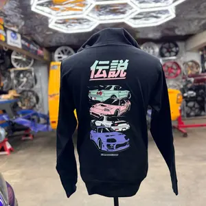 Men's 4Car Legend Hoodie Sweatshirt R34 GTR Supra RX7 NSX - Sweaters - Menswear