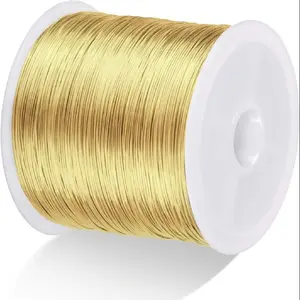 164 Ft Jewelry Beading Thread, Durable Copper Metal Wire for Crafting & DIY Projects, Ideal for Jewelery Making Supplies, 0.4 Mm X 50 M, Beading Accessories