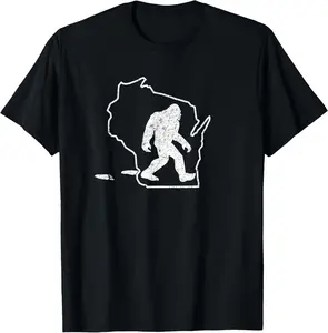 100%cotton Wisconsin State Pride Vintage Bigfoot Hunter T Shirt