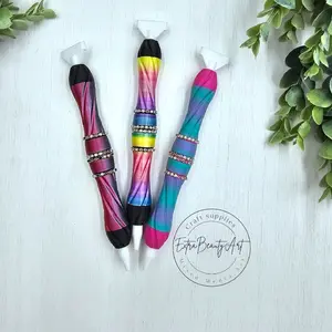 Threaded Diamond Art Pen 3D Printed Multiplacer Threaded Tip Dual End Interchangable Size Tip Art Tool with Colorful Design