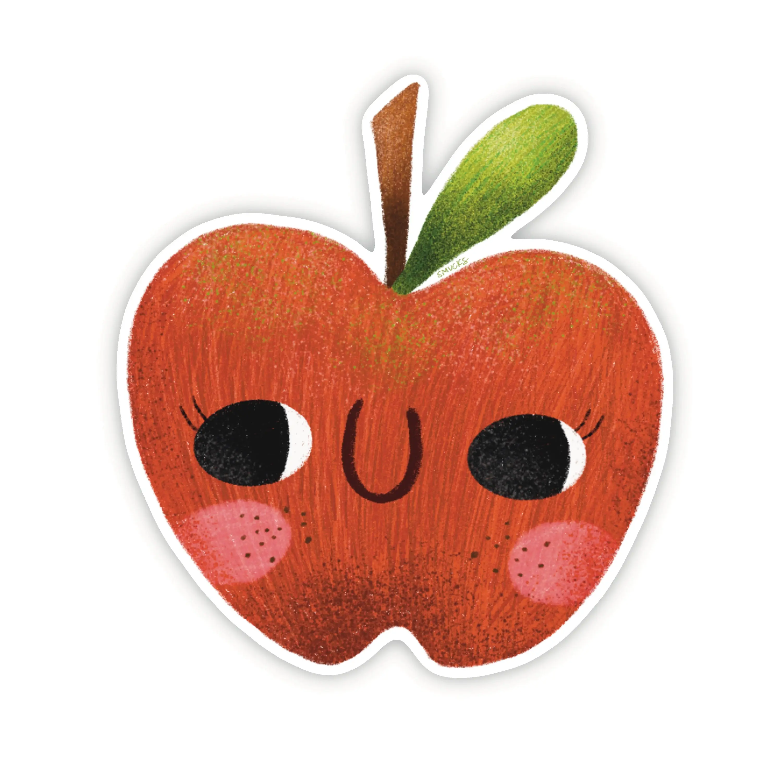 happy apple sticker happy apple sticker