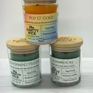 St. Patrick’s Day Candle – Lucky  Candle – Handcrafted Luxury Candle – Irish Holiday Decor – Festive Green Candle – St. Patrick’s Gift Shamrock Pot of Gold