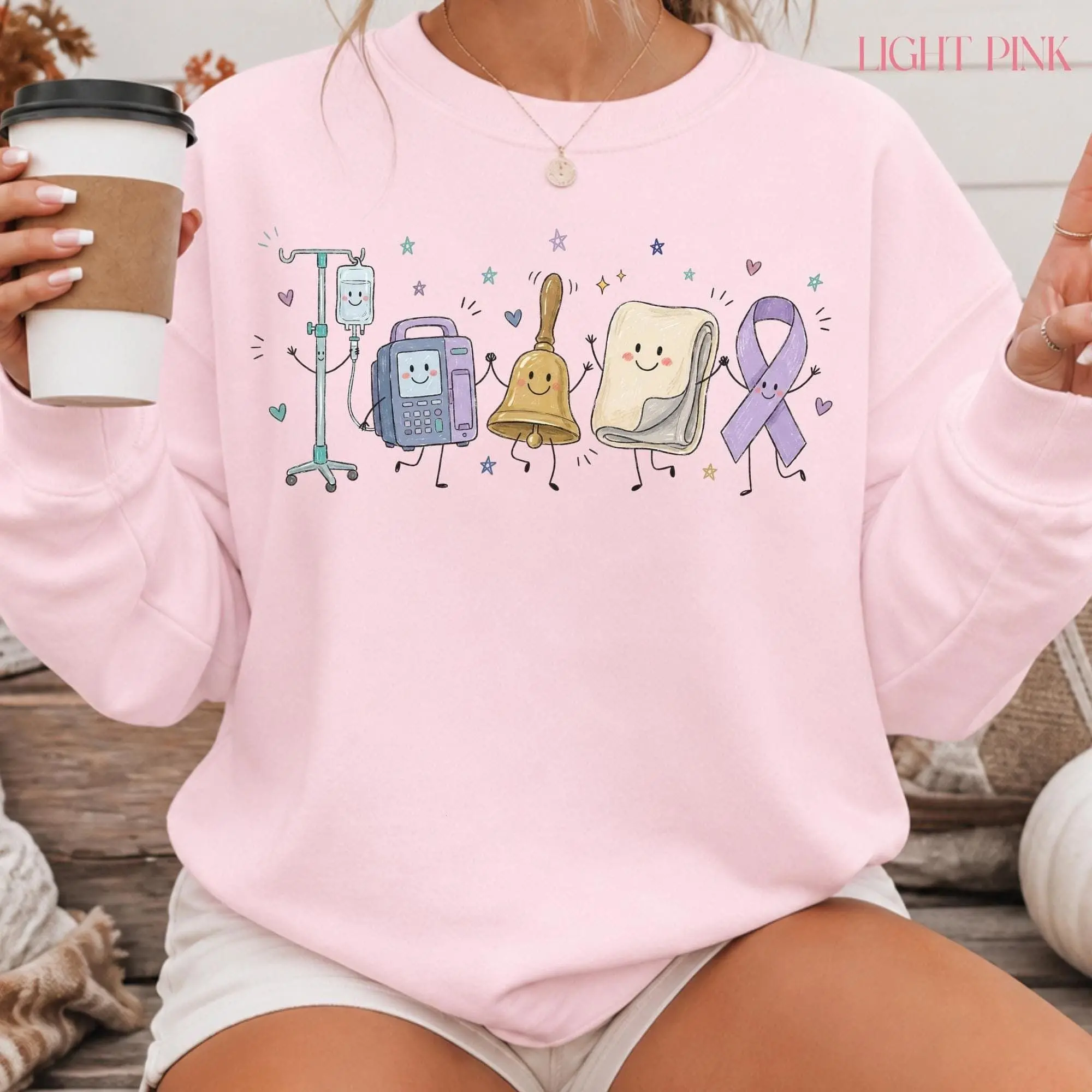 Oncology Nurse T_Shirt, Sweatshirt & Hoodie - Oncologist Nurse Grad Gift, Doodle Oncology Nursing Sweater, ONC Gift, Oncology Squad Crewneck