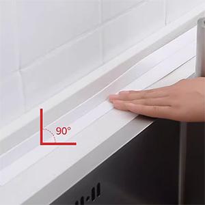 Caulk Tape, Toilet Caulk Strip Waterproof, Traditional Caulking Replacement, Caulking Sealant Tape for Kitchen, Sink, Bathroom, Countertop, Shower, Bathtub Edge Protector (3.2m)