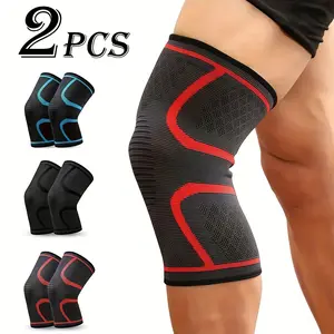 2pcs RJF Knee Brace Compression Sleeves - Breathable, Anti-Slip, Elastic, for Sports, Running, Basketball, Gym And Exercise - Durable & Comfortable Design for sports Knee Support for Men & Women