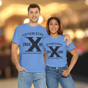 Generation X Heavy Cotton Tee, Retro T-shirt for Gen Xers, Casual Unisex Tee, Gift for Nostalgic Millennials, 1980s Vintage Style Shirt