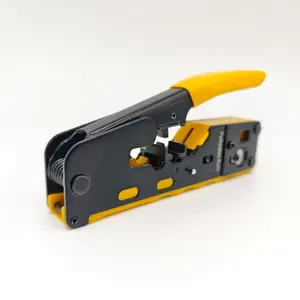 RJ45 Crimp Tool Kit, Ethernet Pass through Crimper, Network Cat5 Cat6 Cat Crimp