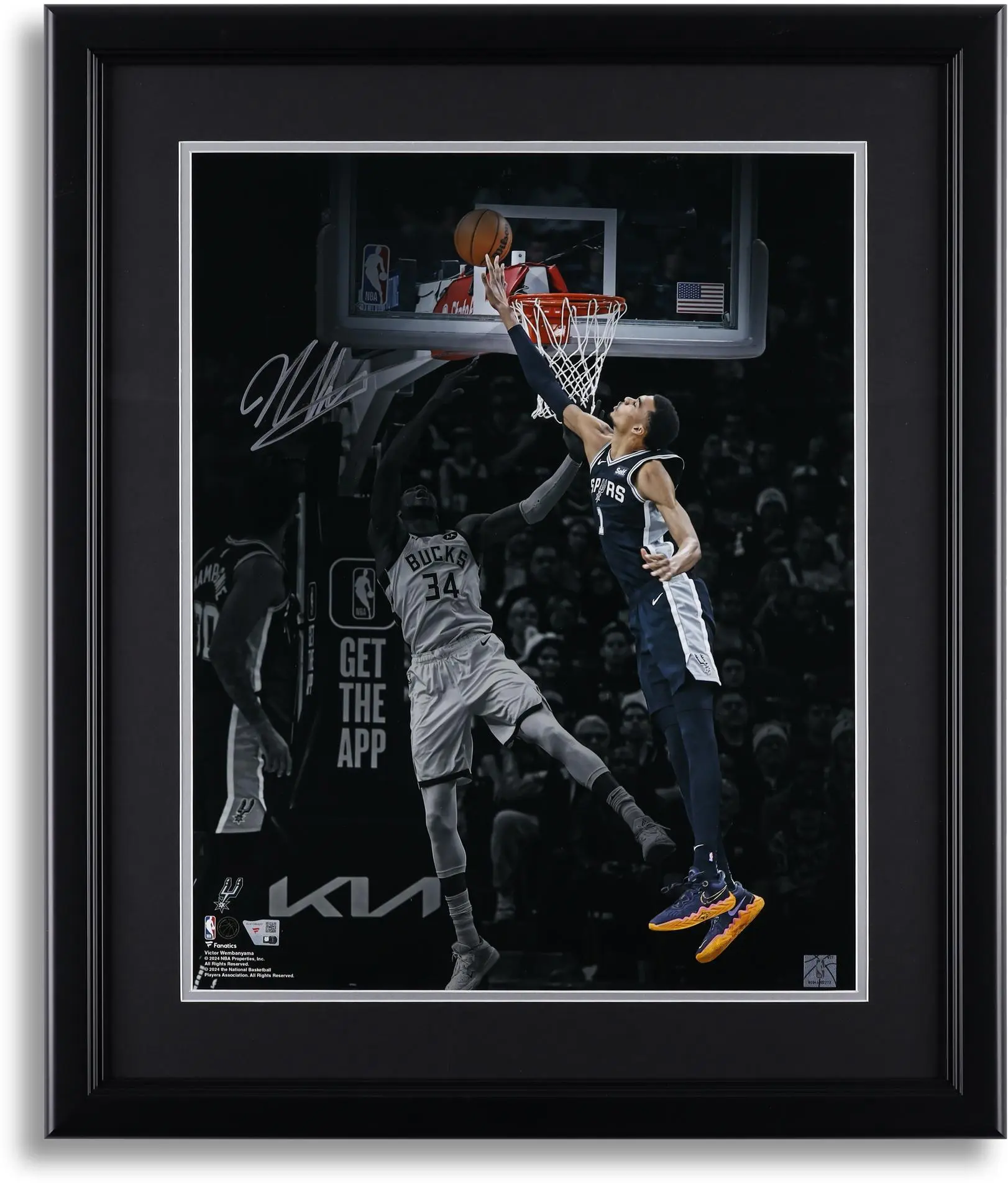 Patrick Ewing New York Knicks Framed Autographed 8" x 10" Fadeaway Shot vs. Houston Rockets Photograph - Upgrade to Suede Matting - Fanatics Authentic Certified