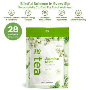310 Jasmine Mint Tea - Cleanse the Body, Metabolism & Relaxation Beverage - 28 Servings