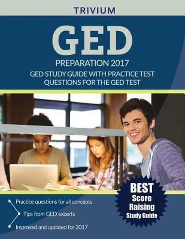 USED Book - GED Preparation 2017: GED Study Guide with Practice Test Questions for the GED Test by GED Exam Prep Team (Paperback) - english
