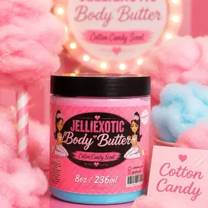 Jellifexotic Cottencandy Scented Body Butter - 200g Luxurious Moisturizer for All Skin Types - Quick Absorption & Long Lasting Hydration