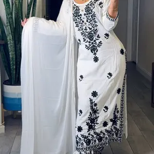 Chickencurry Work 3 Piece Kurthi Set - High Quality Fabric Thread Work for Women's Clothing - Womenswear