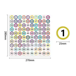 Suitable for DIY crafts, scrapbooking, school and office supplies. Colored number stickers are used for classification and organization