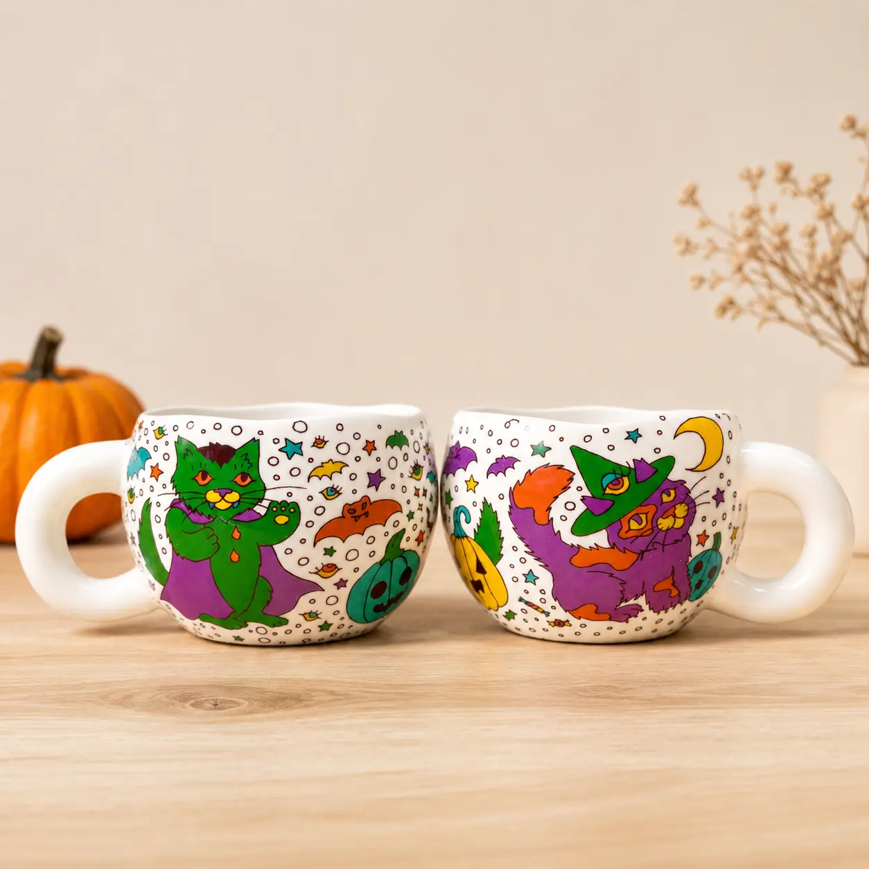 Witch Kitty Monster Mash Cauldron Mug
