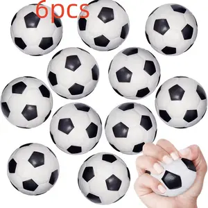 6-Pack Mini Football Stress Balls, Small Foam Sports Ball, Soft Squeeze Soccer Ball for Kids & Adults, Relaxation, Anxiety Relief, Party Gift, Classroom Reward, Gift Bag Filler