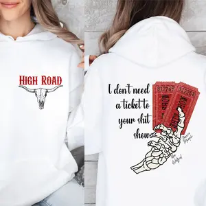 Summer Music Festival Hoodie, Ticket To Your Sht Show, K0e WetzeI Both Sided Hoodie, Country Music Hoodie, Unisex Long Sleeve Tee Hoodie