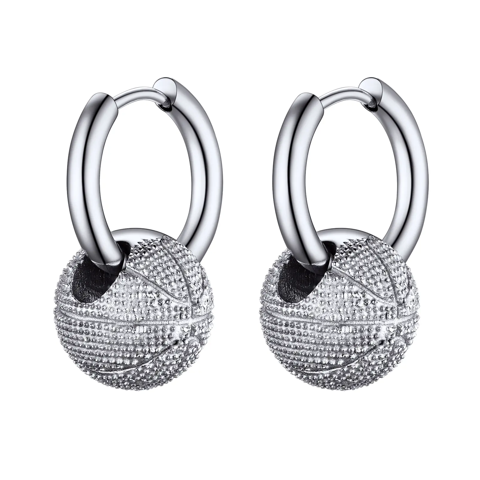PROSTEEL 3D Basketball Earrings Stainless Steel Sport Fan Elegant Earring Jewelry Unisex For Men Women with Gift Box