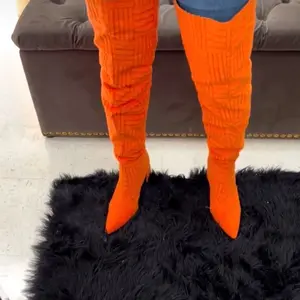 Over-the-Knee Orange Boots