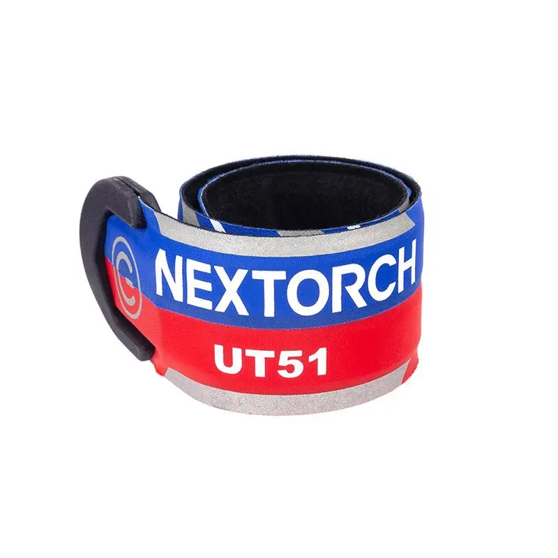 NEXTORCH Tactical Safety Slap Bracelet, Rechargeable Polyester Armband with Red-Blue Dual Color Illumination for Emergency Responders and Traffic Control, Roadside Emergencies, Bracelet Design, Built-In 150Mah Lithium-Ion Battery, Visibility, Ipx4 Waterpr
