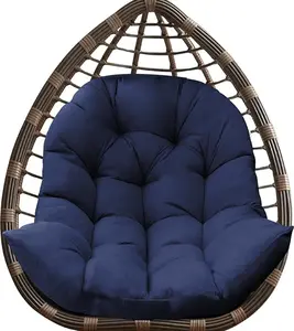 Egg Chair Cushion, Waterproof Outdoor Egg Replacement Cushions, Patio Chair Cushions for Outdoor Funiture, Thickened Hanging Chair Cushion, 35x47x7 Inches (Navy)
