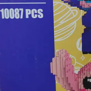 【New Arrival Bundle of 2】 Blue+Pink Alien-10087 PCS Multi Color Compressed Link Small Building Block Series