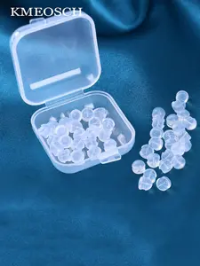 20pcs Women's Fashion Jewelry Ear Cuffs, Transparent Silicone Earrings Set, Durable & Safe Design, Includes Travel Case, Perfect Gift for Her