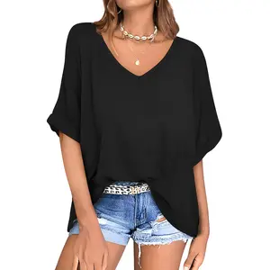 [PLUS SIZE] UEU Women Oversized Short Sleeve T-Shirt Loose Fit Workout Tops Short Sleeve Basic Tee Shirt