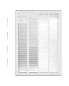 Return Air Filter Grille For W20 X H30 Inch Duct Opening - Vent Cover And Filter Grill Replacement, Durable Metal Construction With Easy Mounting, Hidden Mount Design, Perfect For Home HVAC Systems, Reusable Filter Grille