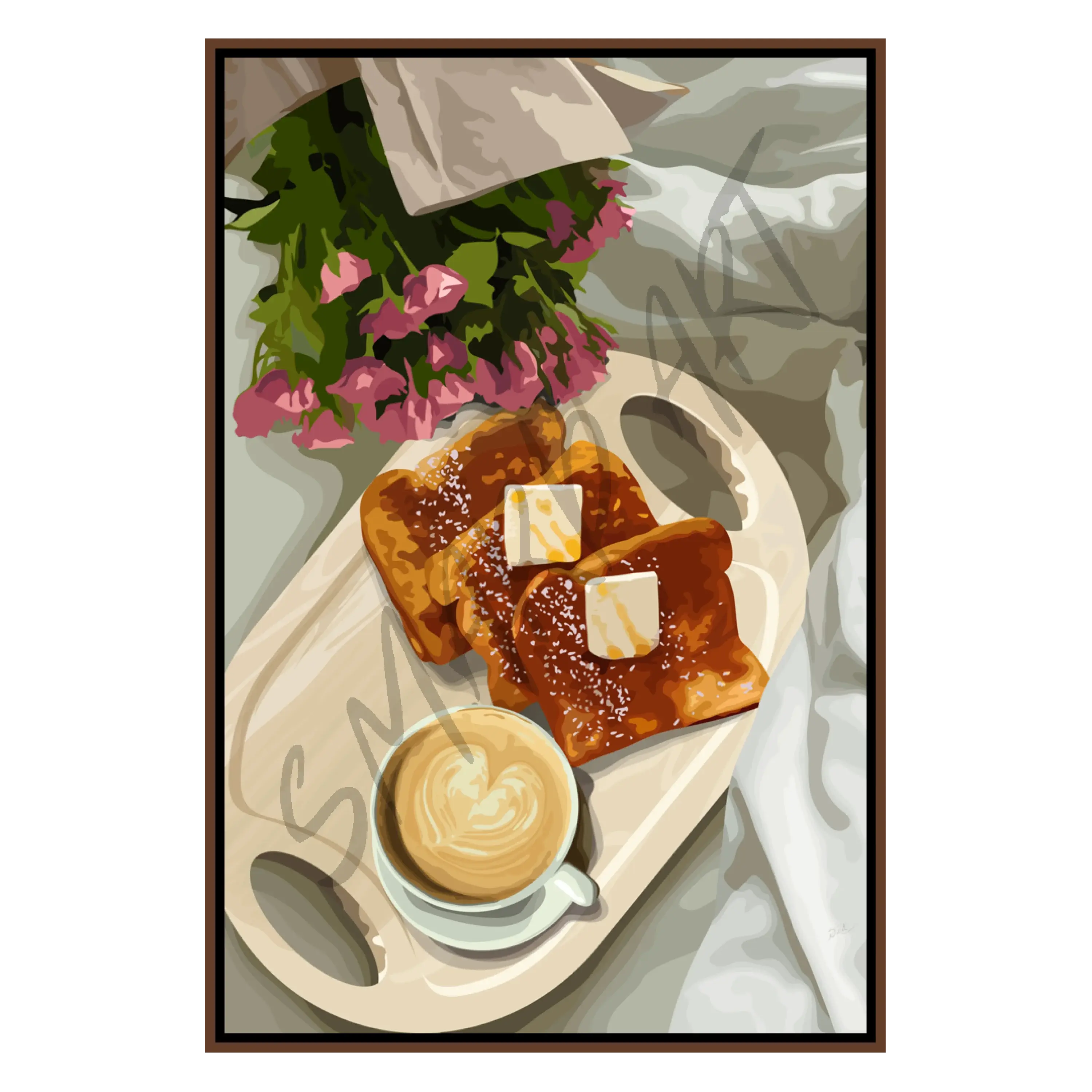 French Toast  Smard Black Wall Art Print/ Canvas for Home /Office Decor - Smard Black Wall Art Print/ Canvas for Home /Office Decor