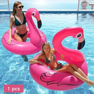 Inflatable Flamingo Pool Float, 1 Set Swimming Pool Float, Fun Beach Floaties, Summer Pool Lilo Lounger for Adults & Kids, Pool Party Favor