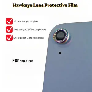 3D Diamond Inlaid Lens Protector for Apple iPad Air M4, M3, M2, iPad Air 4th/5th Gen, iPad mini 5th/6th Gen A17 Pro, iPad 10th Gen, iPad A16, iPad 1st Gen 11-inch HD Tempered Glass Rear Lens Film Cover Shockproof, Tablet, Protective, Protection