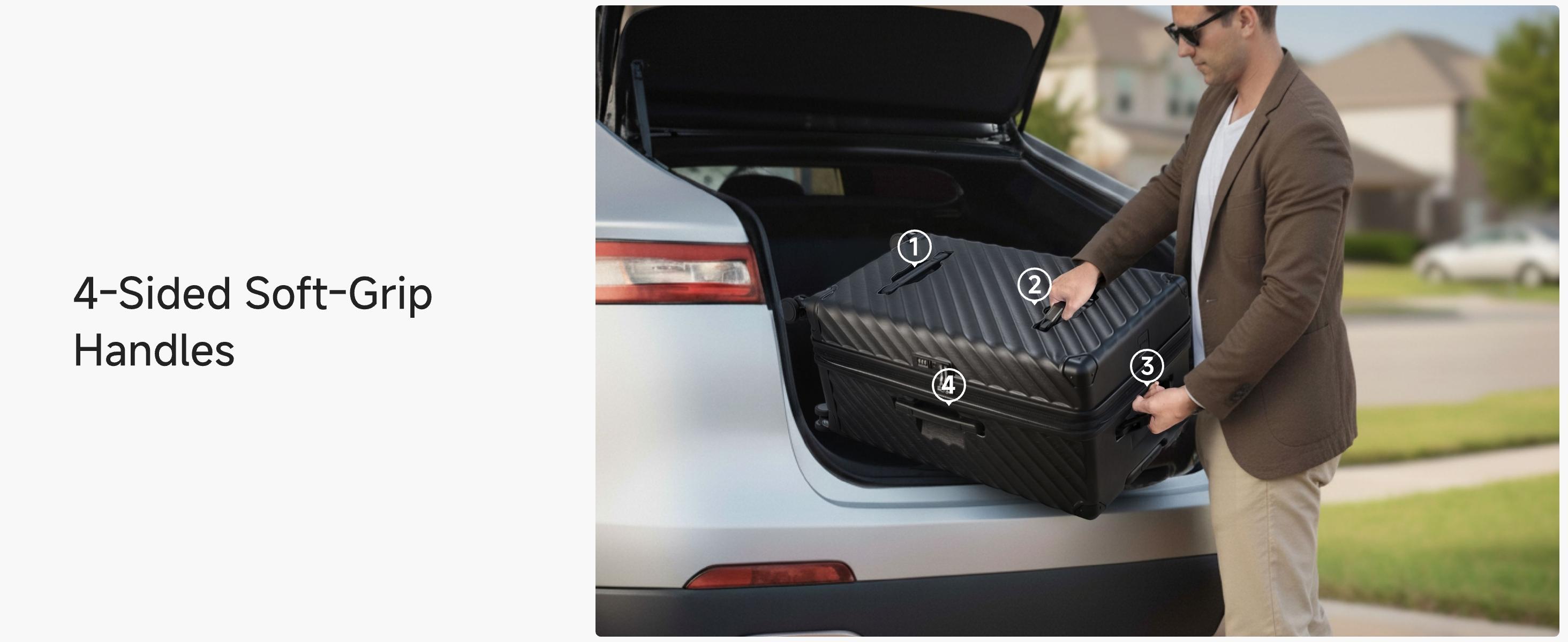 LUGGEX 28 Inch Trunk Luggage, Expandable PC Hard Shell Large Checked Suitcase with Shock - Absorbing Wheels & TSA Lock