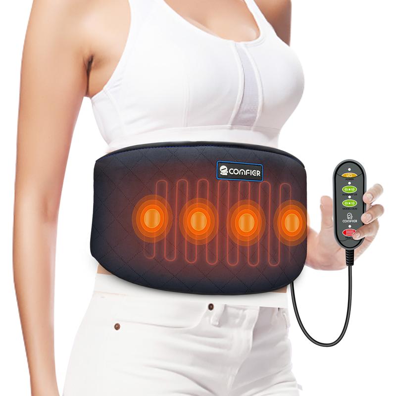 COMFIER Back Massager Heating Pad with Vibrating Massage 3 Modes 2 Intensities 2 Heat Levels for Home Office Relaxation Aid US Plug Gift for Mom Dad