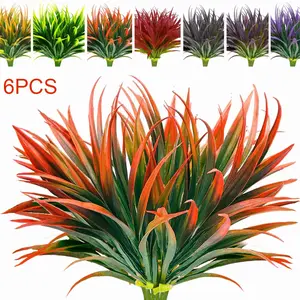 Artificial Grass, Fake Plant, Outdoor Plastic Plant, UV Resistant Greenery Fake Grass for Home Window Garden Office Patio Hanging Planter Decor, Fruit