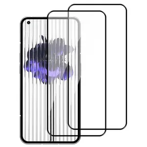 ROGEE 2x Tempered Glass for Nothing Phone 1, 9H Hard Clear Screen Protector Guard [Scratch/Crack Saver] - Full Size with Black Trim Border