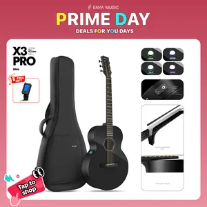 【Music, Evolved.】Enya X3 PRO MINI/X3 PRO Acoustic-Electric Guitar Carbon Fiber Travel Guitar - 36" 3/4 Size with Built-in Effects & Wireless Speaker, Includes Gig Bag & Cables - Ideal for Professional & Stage Performance