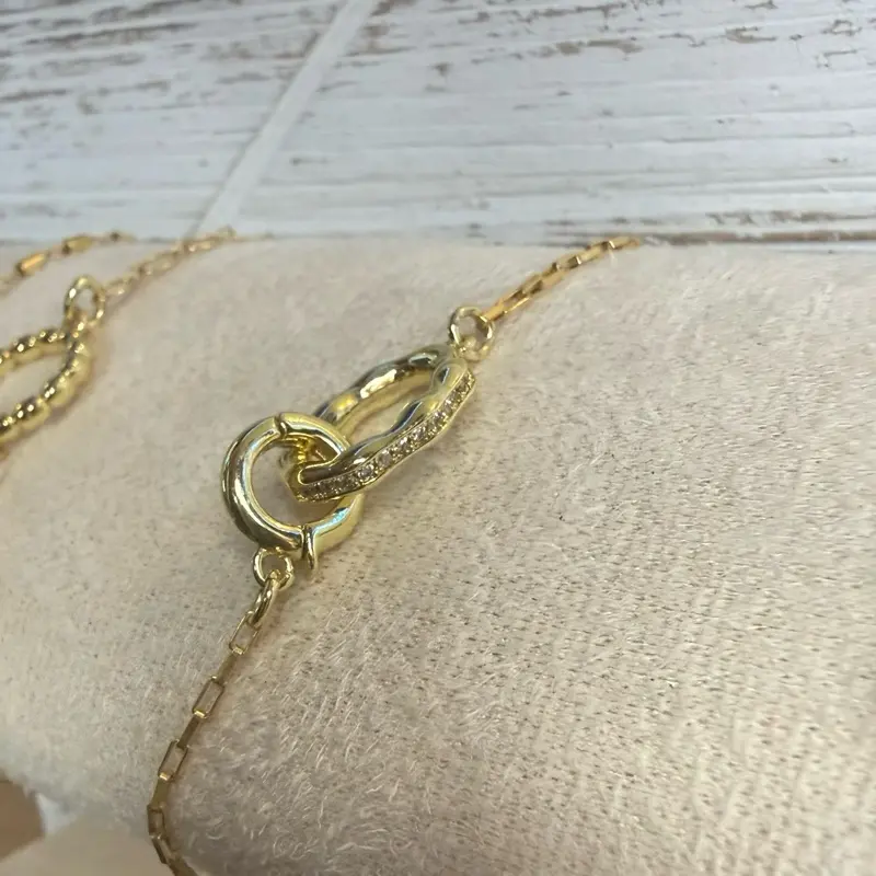 Tina Everyday Gold-Filled Open Box Bracelet with Interlocking Clasp