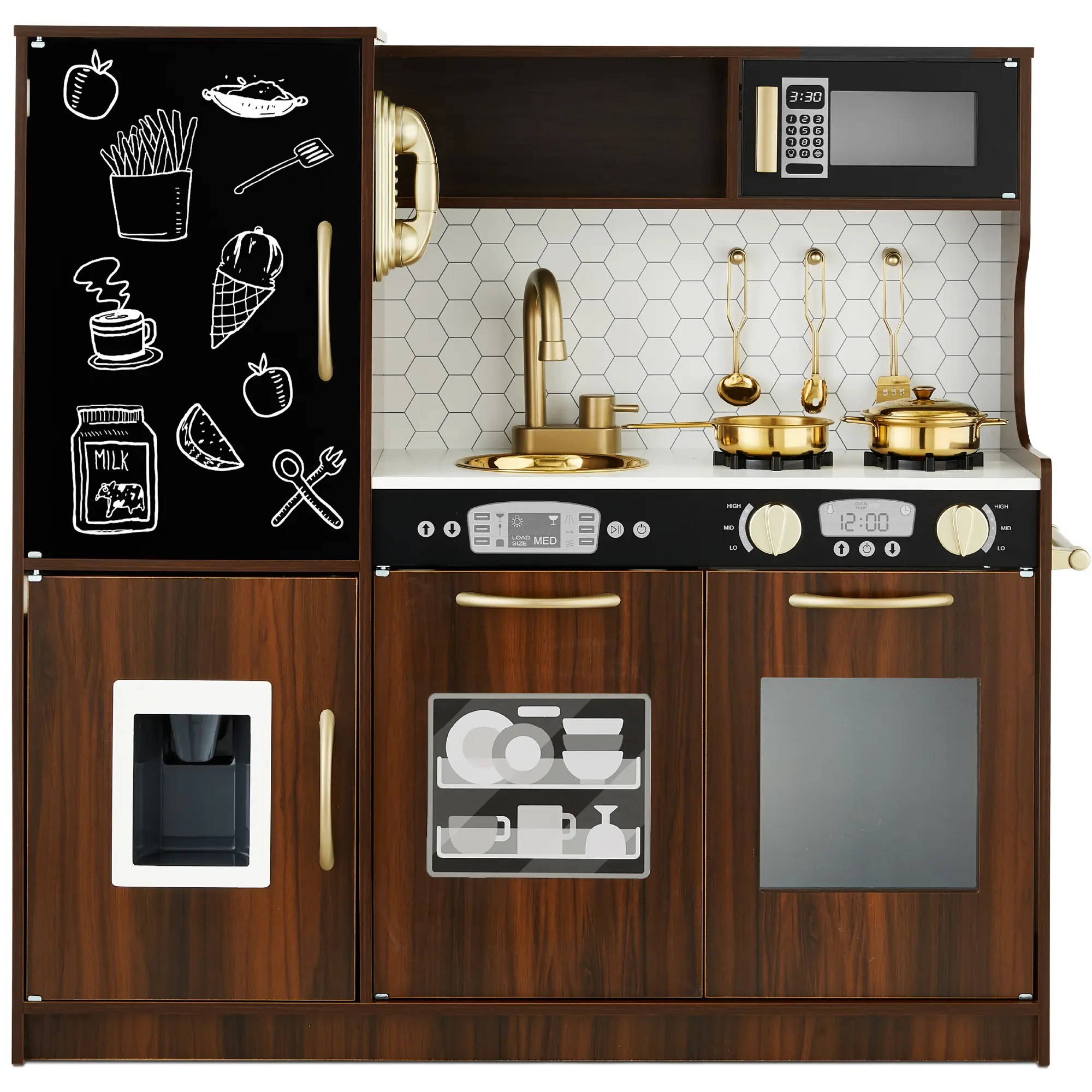 Best Choice Products Pretend Play Kitchen Wooden Toy Set for Kids w/ Telephone, Utensils, Oven, Microwave Best Choice Products Pretend Play Kitchen Wooden Toy Set for Kids w/ Telephone, Utensils, Oven, Microwave