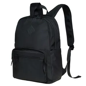 KAUKKO Lightweight Nylon Travel Laptop Backpack for Men Women Work Backpacks Casual Back Pack Daypack for Hiking, Fits 14" Laptop - Black