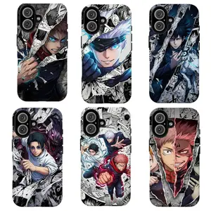 FL-JJK Gojo & Yuji Manga Panel Phone CaseCool Grunge Anime Protective Phone Case For iPhone 11 12 13 14 15 16 17 Air Pro Max for Samsung S26 S25 S24 S23 S22 S21 Case,Gift for her/him