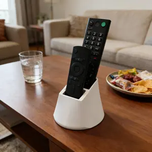 Dual-Remote Control Holder Rack, Holds 2 Remotes, Simple & Design, Suitable for TV, Air Conditioner, Lamp Remote, Office Supplies