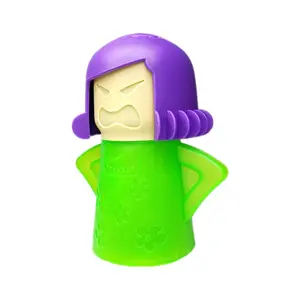 Angry Mama Microwave Oven Steam Cleaner - Cut Cleaning Time by Half, Green Color, Kitchen Utensils, Easy to Use