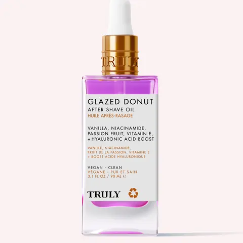 Glazed Donut Brightening Oil – Discoloration-Fighting Treatment – Brightens Dull, Uneven Skin with Vitamin E, Niacinamide & Hyaluronic Acid – Deeply Hydrates, Minimizes Ingrowns & Enhances Radiance on Legs, Underarms & Bikini Line – Vanilla Glaze Scent