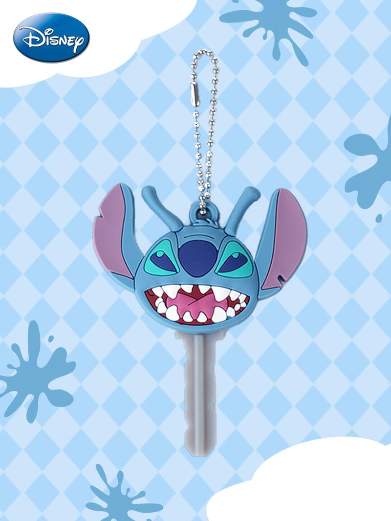 Disney Stitch Keychain 1PC Official License Funny Smile Figurine Bag Clip Charms Anime Figure Charm Anime Collector Keyring Backpack Decor Durable PVC Rubber Gift