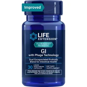 Life Extension FLORASSIST® Probiotic GI with Phage Technology 30 Liquid Vegetarian Capsules