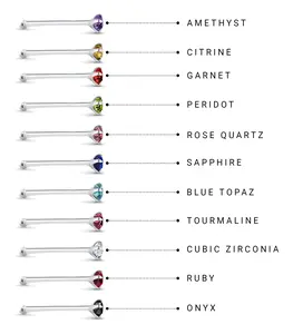 925 Silver Multi Color CZ Nose Stud, CZ Nose Stud With Ball End, Silver CZ Nose Stud, Tiny Multi Color Nose Stud, Dainty Nose Stud, Hypoallergenic Nose Studs