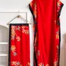 Elegant Boho Floral Print Cape Dress Set, Long Sundress + Headscarf Scarf, Sun Protection Beachwear for Women, All-Season Fitted Style, Boho Printed Floral