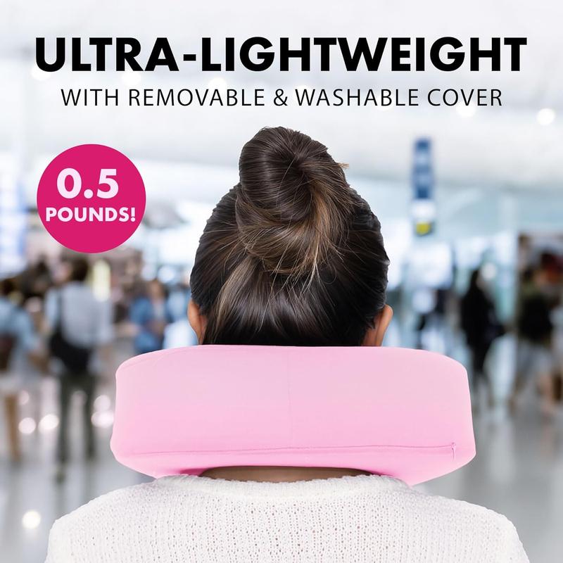 Travel  Pillow  Ultra Lightweight & Comfortable Memory  with Zipper Storage for Airplane,  &  Travel Accessory for  &  with Cooling, Breathable & Washable Fabric